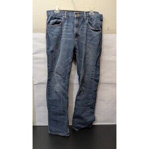 Free World Jeans Men’s 36x33 Blue Straight Leg Denim Classic 5 Pocket
